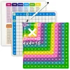 1-12 Multiplication Practice Board Games with Erasable Card Pen, Times Table Learning Math Pop Toys Stationery Manipulatives Kid 2