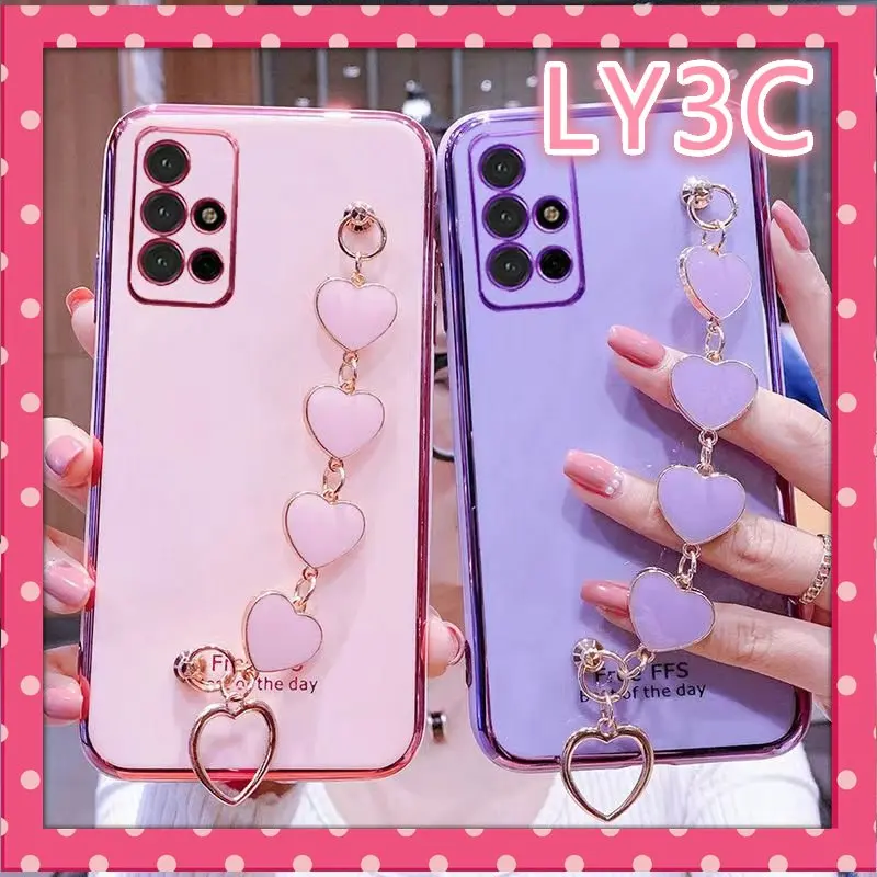 

Чехол для Samsung A51 A71 с гальваническим покрытием в форме сердца