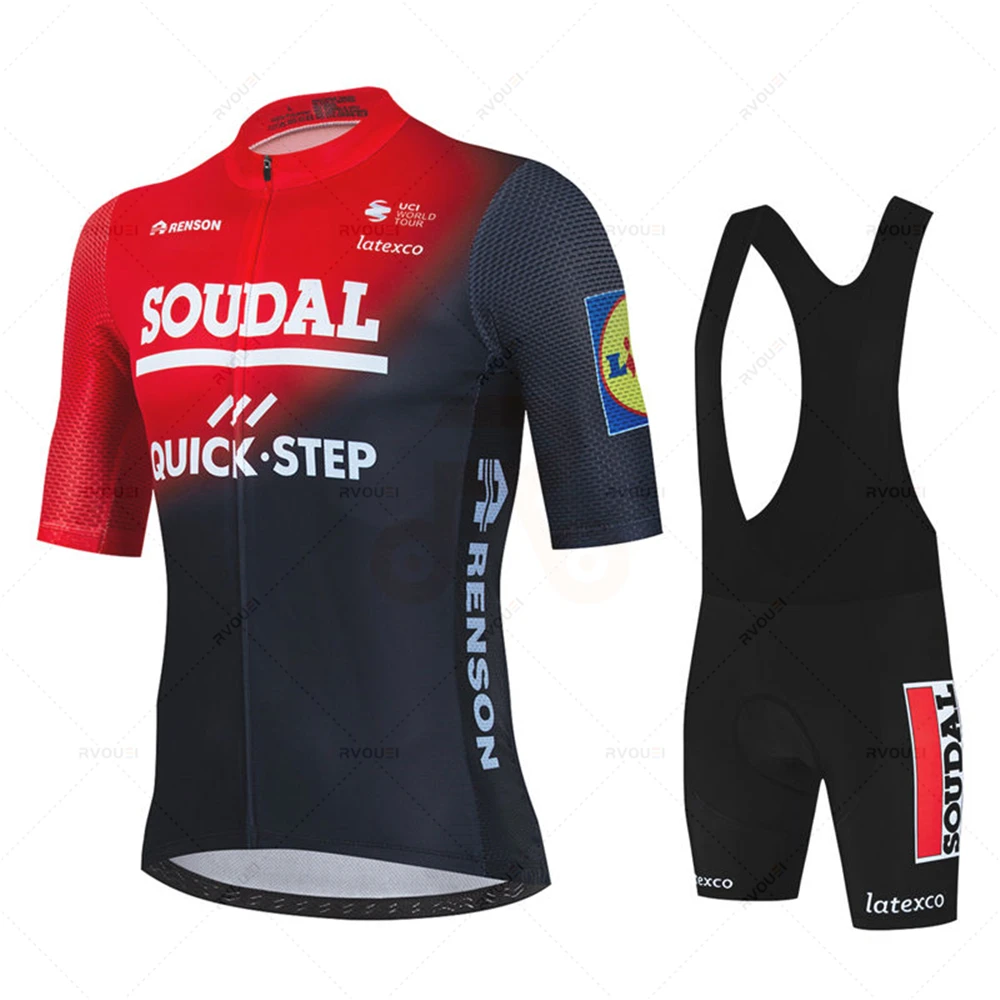 Quick Step Vuelta Maglia Soudal Quick Step Cycling Jersey Men Sets
