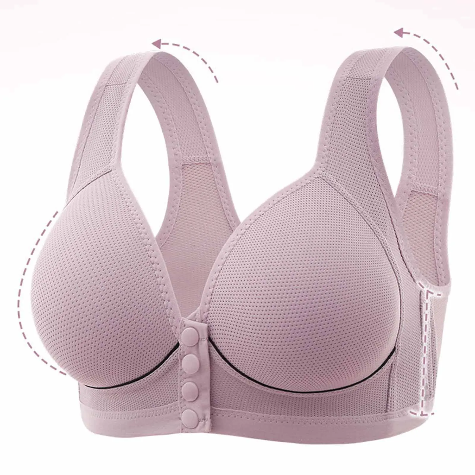 Front Open Maternity Nursing Bra Plus Size Mother Pregnant Women Underwear Cotton Breast Feeding Bras Wire Free Pregnancy Clothe 4