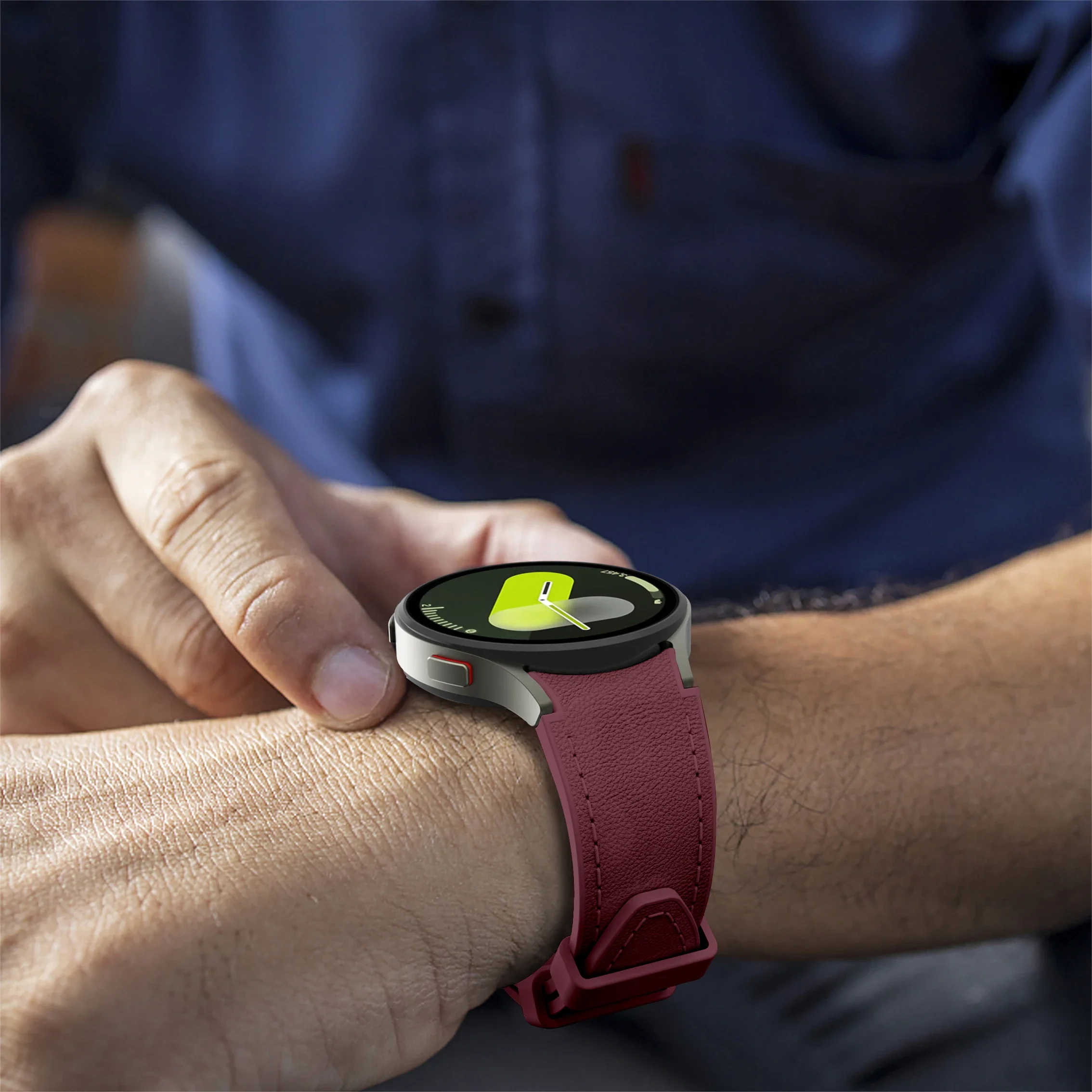 Breathable No Gap Silicone-Leather Strap