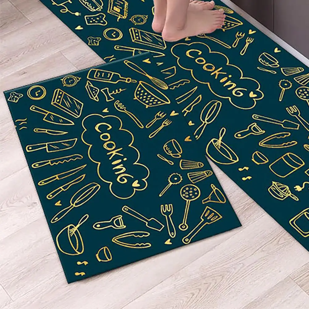

Room Floor Rug Soft Absorbent Kitchen Carpet Keep Floors Clean Comfortable Room Easy to Maintain Home Accessories Soft