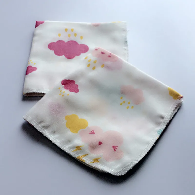 Baby Infant Towel 25*25cm Muslin Towel Handkerchiefs Two Layers Wipe 10Pcs