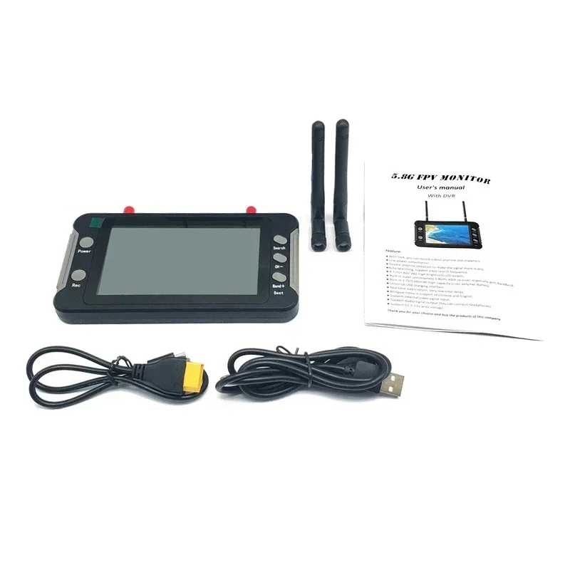 Ecran FPV 5.8G 4.3 pouces 800x480 DVR Enregistrement 40 canaux