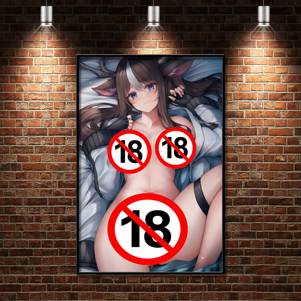 1000px x 1000px - Fantasy Girls Antler Big Boobs Pussy Nude Anime Wall Art Posters Canvas  Printings Paintings Home Decor Artwork - AliExpress