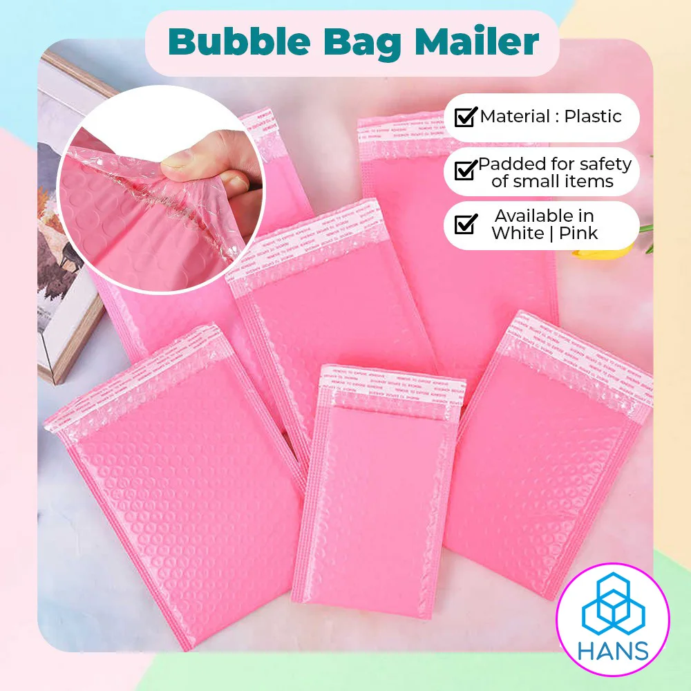 10Pcs Bubble Mailer Self Seal Pink Bubble Padded Mailing Envelopes Bags  Gift Wrap Packaging Bag Small Business Supplies Pink 
