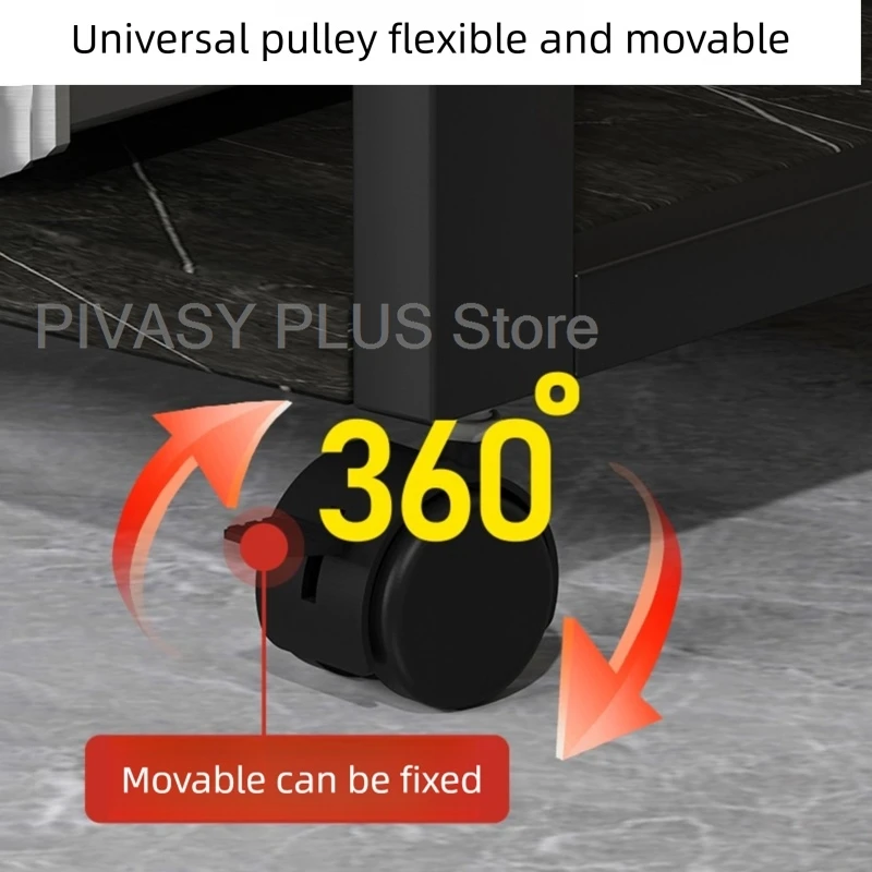 2-5 Tier Speaker Stand 360°Wheel Audio Rack Sturdy Metal Frame Amplifier Shelf 40x50cm Storage Bracket For Home Theater Radio DJ