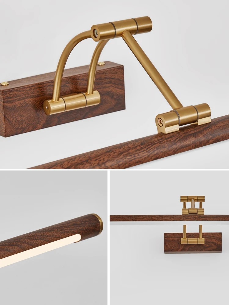 LED Wall Light Indoor 8W 15W Modern Wall Sconce Light AC90-260V Bathroom Lighting over Mirror Front Lamp fold Wood Grain