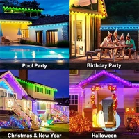 LED Permanent Outdoor Lights IP65 Waterproof RGBIC Eave Lights With Remote for Christmas New Year Roof DIY Holiday String Light - Image 6