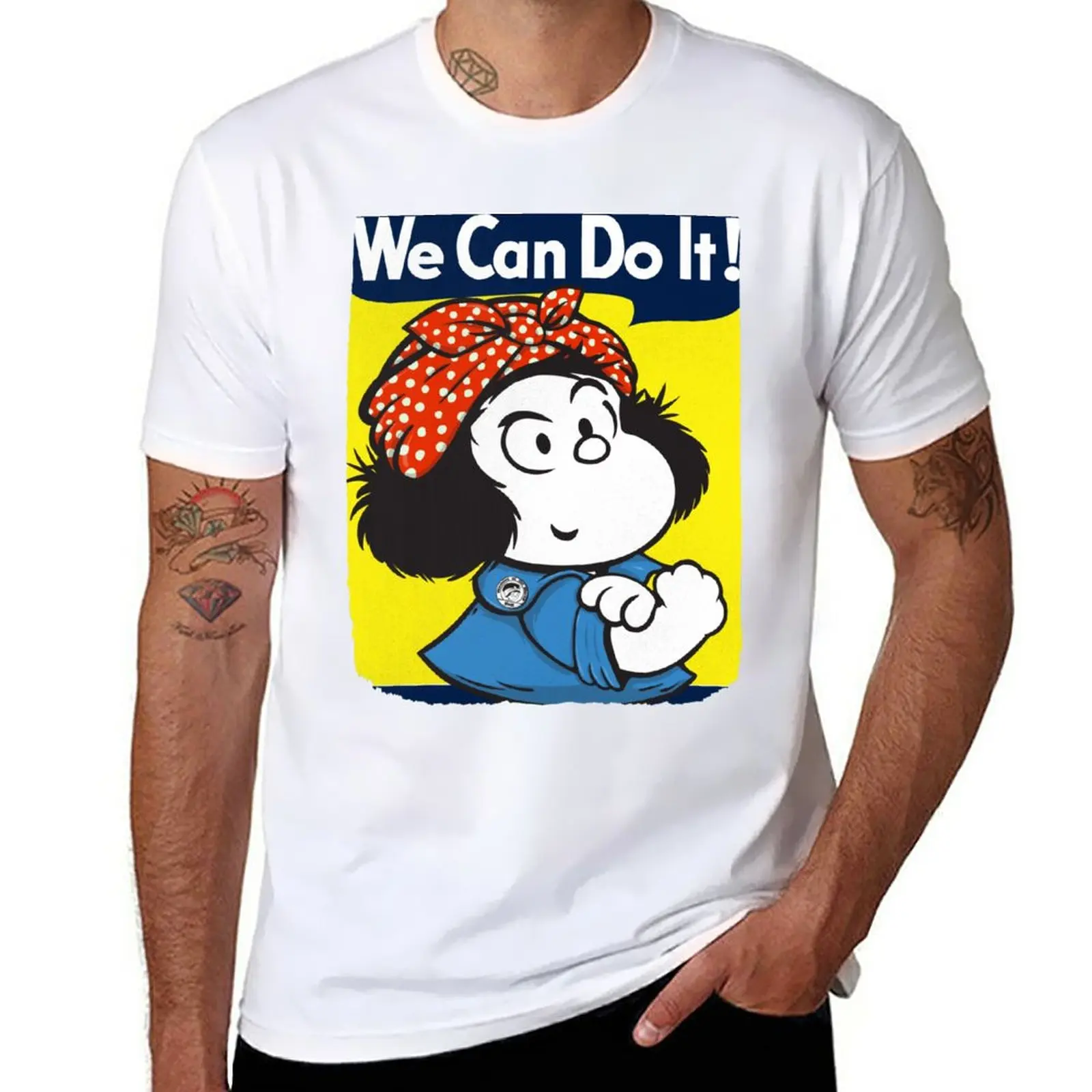 

We Can Do It! T-Shirt tops plain Short sleeve tee shirts graphic tees men t shirt