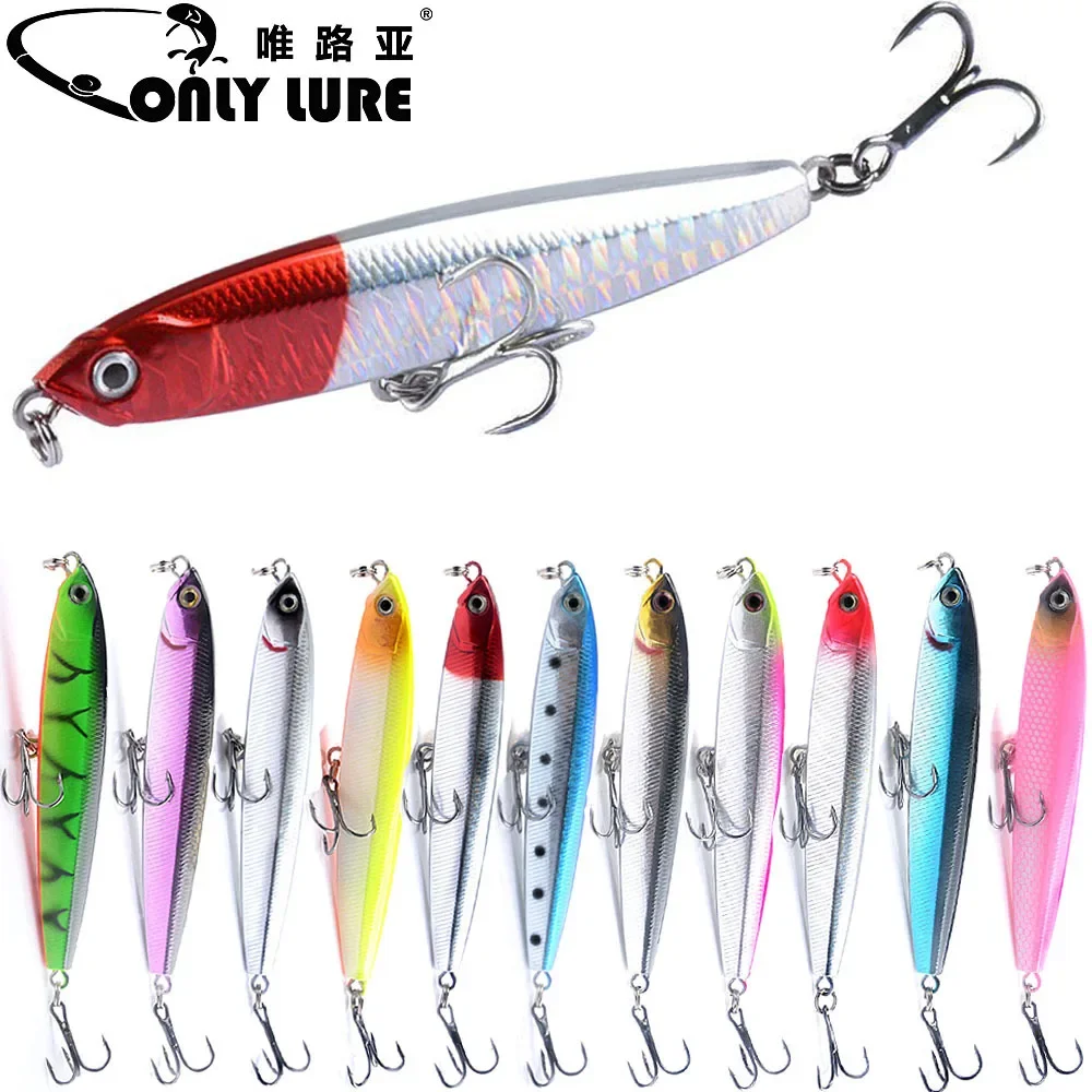 

Flying Ghost Sinking Pencil Ring Bead Luya Bait Long Cast Plastic Bait 10/14/18/24g Bionic Hard Bait Fish