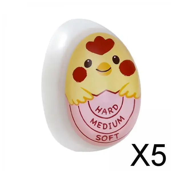 

5X Egg Timer Colour Changing Durable Cooking Tool Kitchen Cook Heat Perfectly