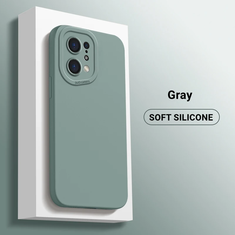 Elegant Shockproof Liquid Silicone Phone Case with Lens Protection