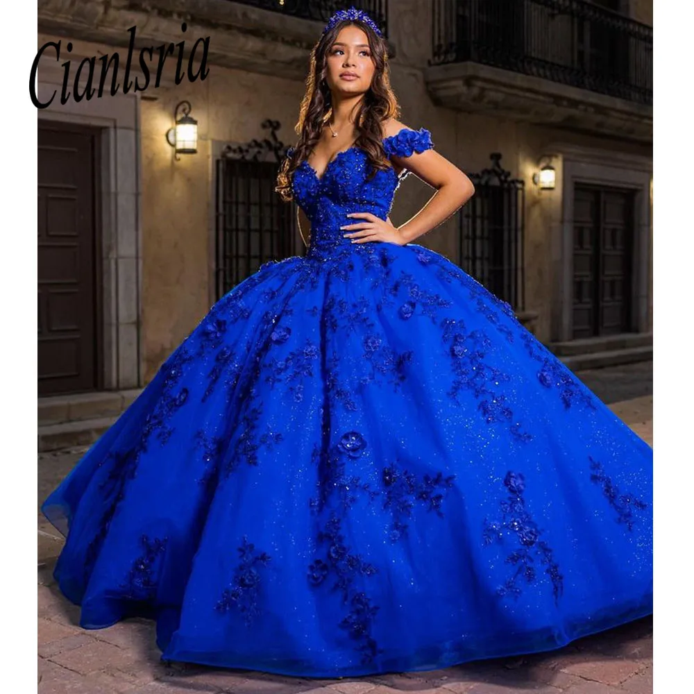 

Зеленые бальные платья Quinceanera с открытыми плечами платье 3D цветочное милое 16 Vestidos De Fiesta