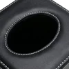 Black Pu Paper Holder Square Tissue Box Napkin Storage Towel Container Home Office Hotel Room ganization 5