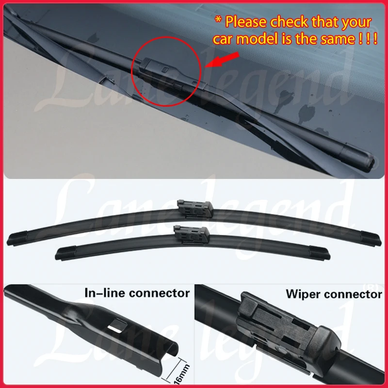 Spazzole Tergicristallo Anteriori Per Volkswagen ID.4 (2020-2022) - Set Da 2 Pezzi, 28" E 18", Gomma Naturale Con Teflon, Silenziose