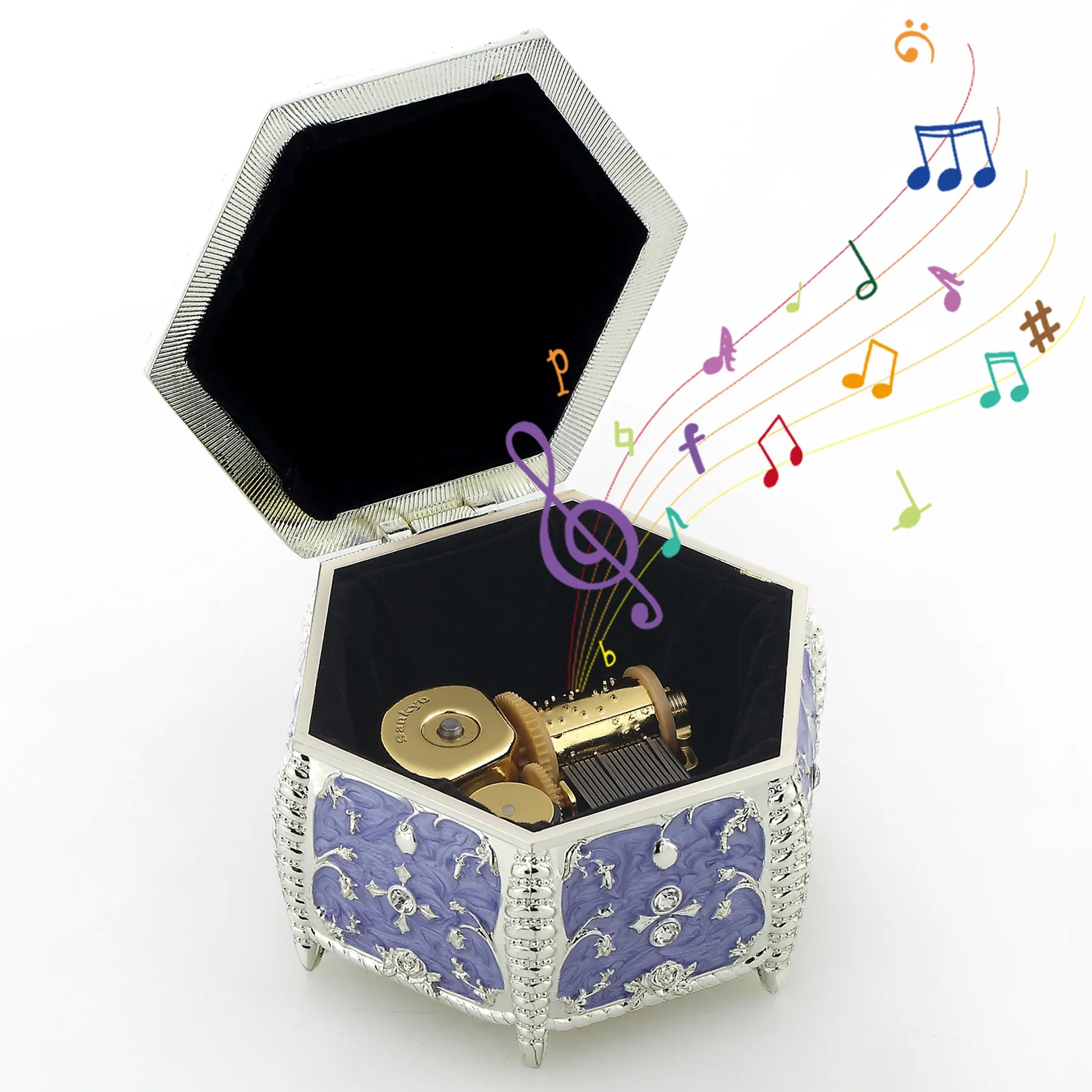 Sinzyo Anastasia-Once Upon a December Emboss Alloy Metal Antique Jewelry Music Box Birthday Christmas Valentine's Day Gift 2