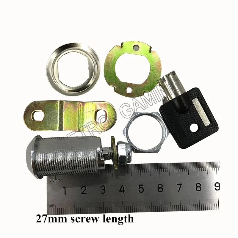 아케이드 핀볼 게임 기계용 23mm / 28mm / 32mm 캠 잠금 장치, 스톨 머신, 캐비닛, 서랍, 코인 도어, 1 개입