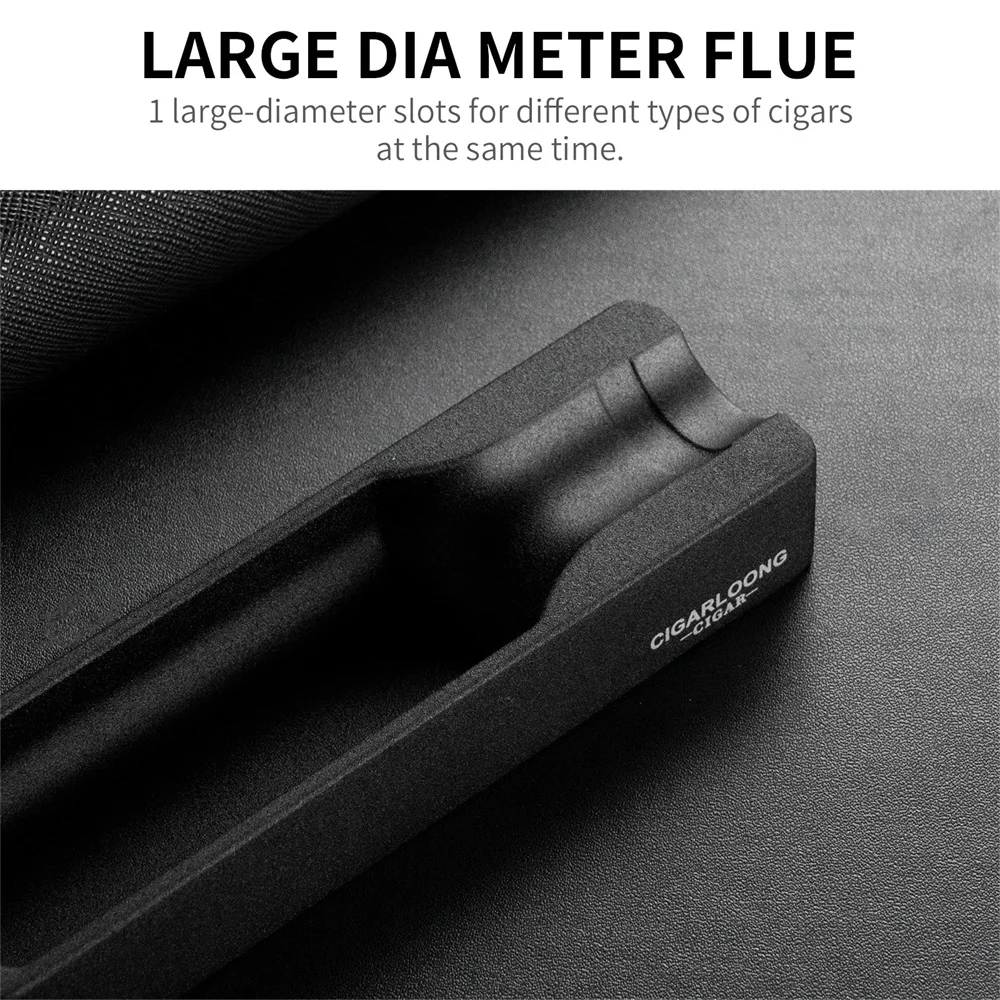 CIGARLOOONG Lightweight Travel Portable Cigar Ashtray Zinc Alloy Material Cigar Holder Tray Cigar Extinguisher Cigar Accessories 3