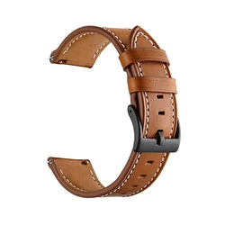 Premium PU Leather Watch Bands - Elegant and Versatile Strap - 20mm Universal (Brown)