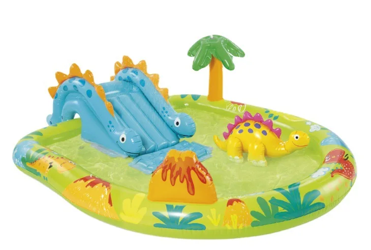 Environmental Protection PVC Thickened Volcanic Island Dinosaur Park Pool Inflatable Children's Family Pool 4