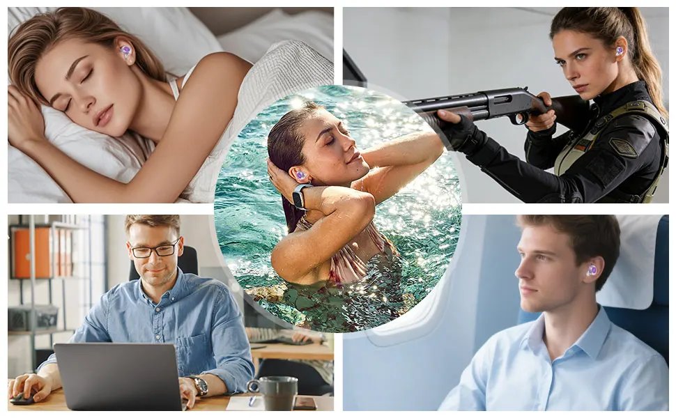 Eayburst Silikon-Ohrstöpsel Wasserdicht In-Ear Konzert High-Fidelity Gehörschutz 18-25 dB Lärmschutz-Ohrstöpsel zum Schlafen, für Raves und Arbeit – Detail 1