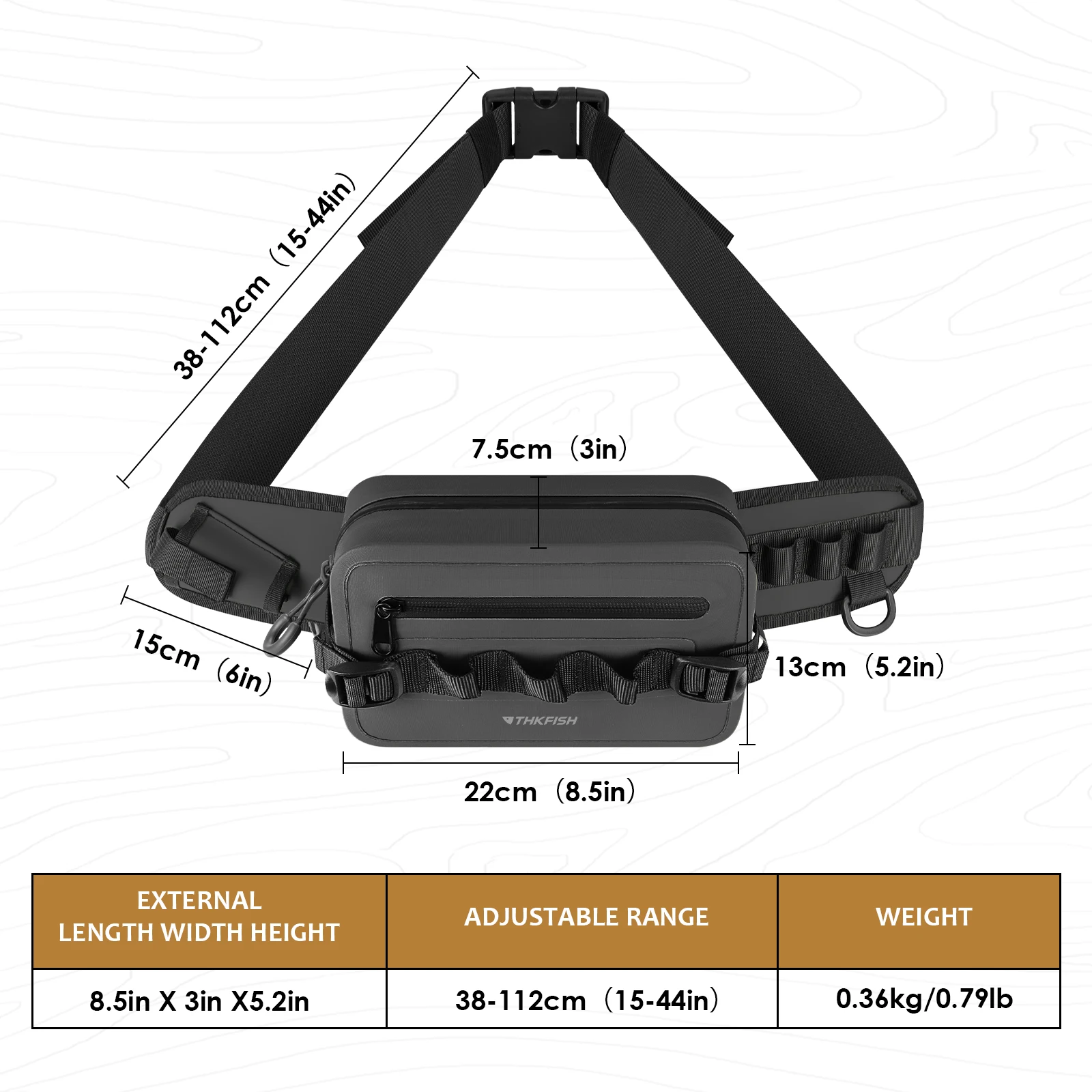 THKFISH Waterproof Fishing Waist Pack，Fishing Tackle Bag Fanny Pack with  Adjustable Strap Fishing Rod Holder - AliExpress