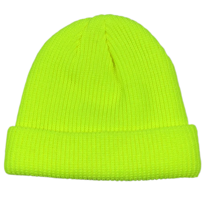 Short Plain Cuffed Hat Beanies Women Men Winter Knit Skull Cap Hip Hop