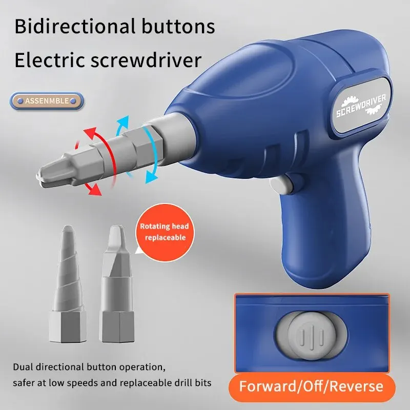 Children Toys Tool Set Electric Drill Screw Nut 3D Puzzle Toys Pretend Play Dinosaur Drilling Assembly Educational Boys