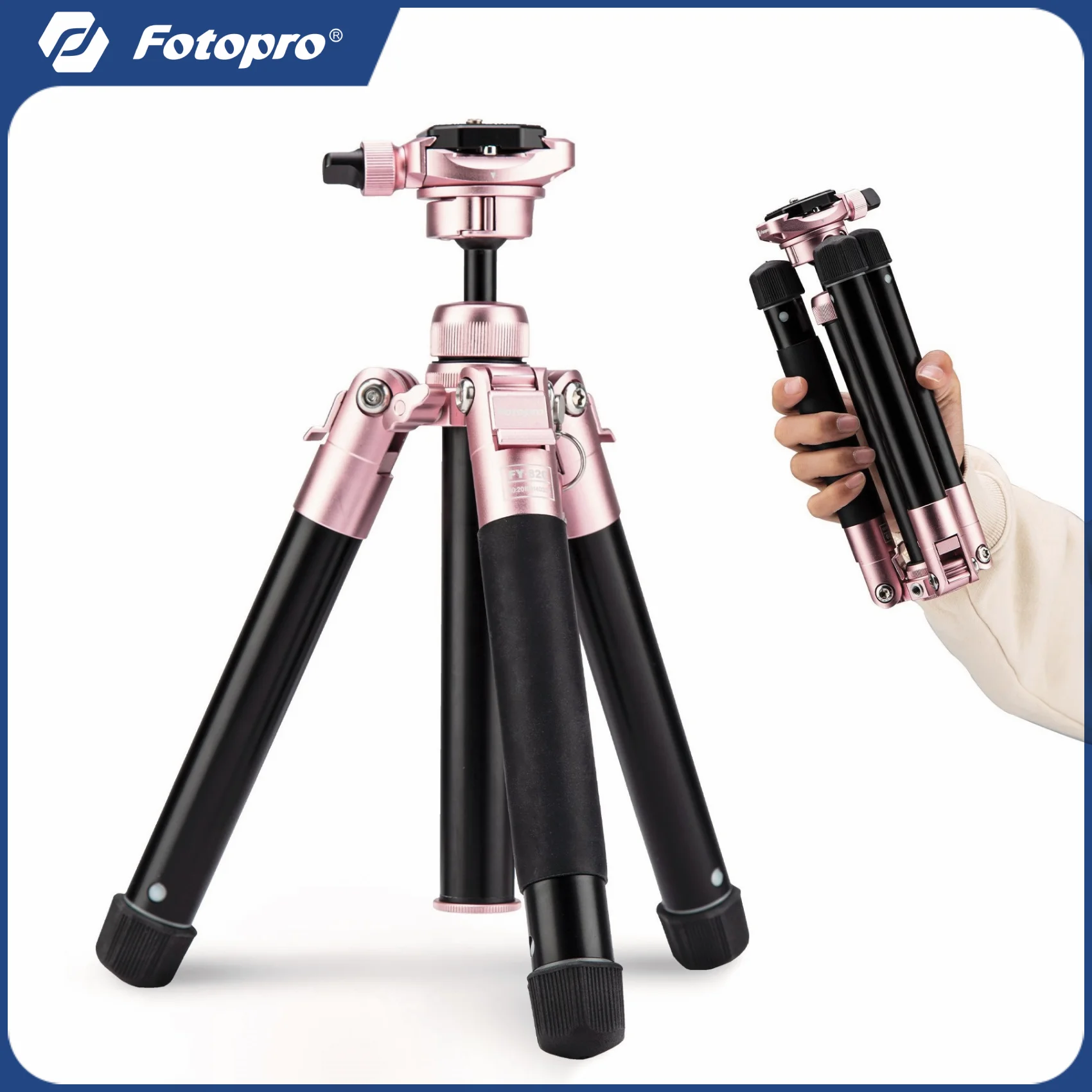 Fotopro Mini Tripod 152CM Lightweight Travel Tripod with BallHead Phone Mount Detachable Selfie Stick Camera Phone Free-1
