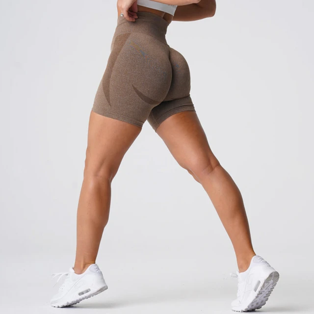 Biker Shorts Women, Mocha Gym Shorts, Booty Shorts