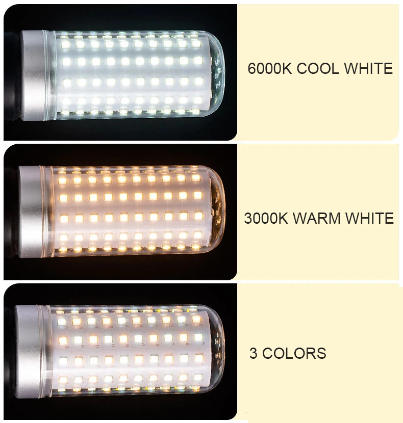 하이 퀄리티 가정용 LED 옥수수 전구, 25W, 3000K, 4000K, 6000K, AC85-265V 알루미늄, E27, E14, B22