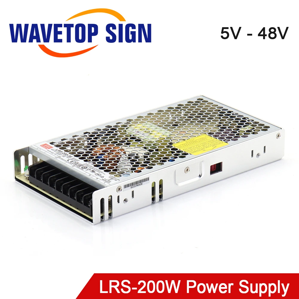 

Оригинальный импульсный источник питания с одинарным выходом WaveTopSign, 5 В, 12 В, 24 В, 36 В, 48 В, 200 Вт