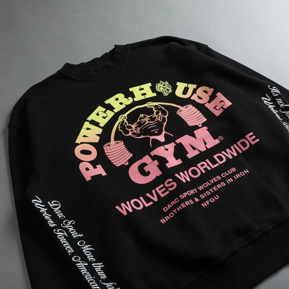CREW NECK Letter Print Sweatshirts Hoodie Autumn Winter Fleece Pullover High Quality Men Women Tops Male Hip Hop Trendy Hoodies
