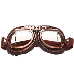 Vintage Style Protective Pilot Goggles (Transparent)