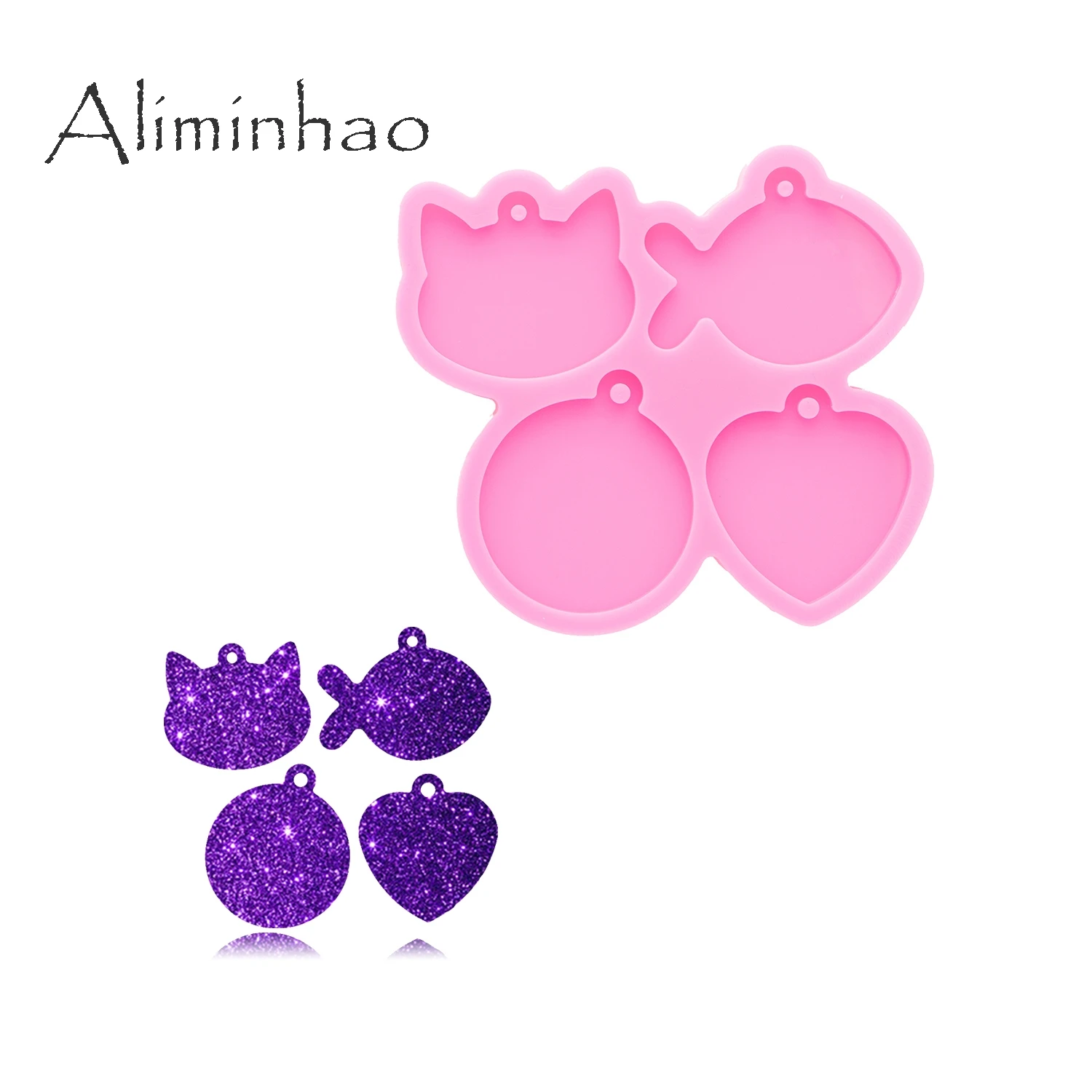 DY0978 Helle Fisch/Katze/Kreis/Herz Form Form Zu, Der Dods Pet Tag, silikon Formen für Epoxy Harz Casting DIY Schmuck Handwerk