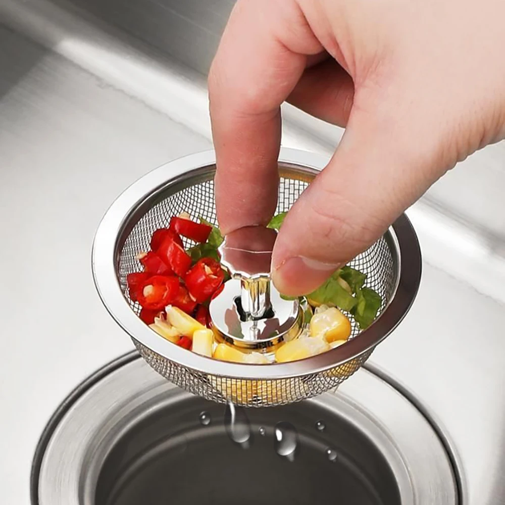 

Stainless Steel Kitchen Sink Filter Mesh Sink Strainers Bathroom Floor Drains Hair Catcher Waste Drain Hole Filter Trap Screen