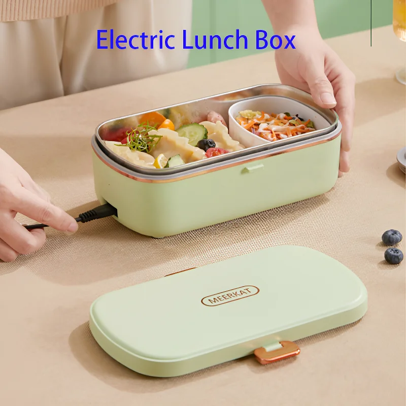 

Electric Lunch Box 900ml Water Free Heating Bento Box Stainless Steel Food Warmer Portable Thermal Boxes For Office School 220V