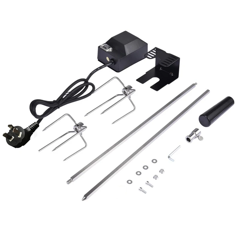 

Automatic Rotisserie Kit Stainless Steel BBQ Rotisserie Kit Grill Rotisserie Set For Grilling Hot Dog Chicken Steak