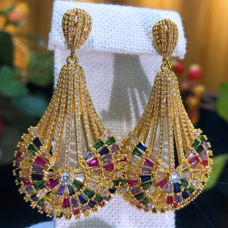 

Роскошные полые Подвесные серьги Siscathy, Женские Висячие серьги с кубическим цирконием для вечеринки