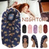 Fashionable Butterflys Print Long Satins Nightcap Personalized Warmth Sleep Cap For Long Curly Hair 1