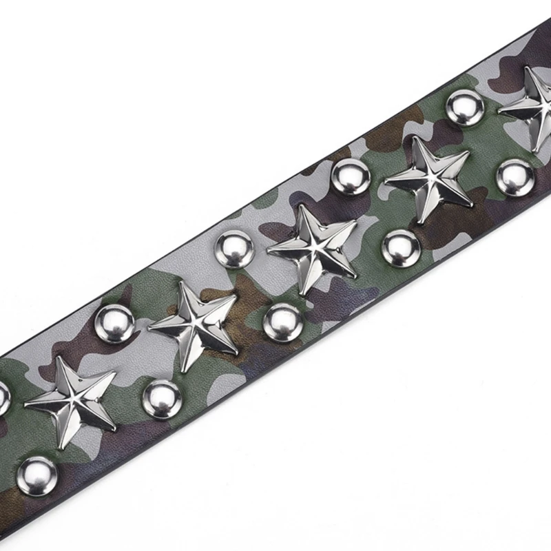 Fashionable Punk Waist Strap with Four Sided Beaded Rivets