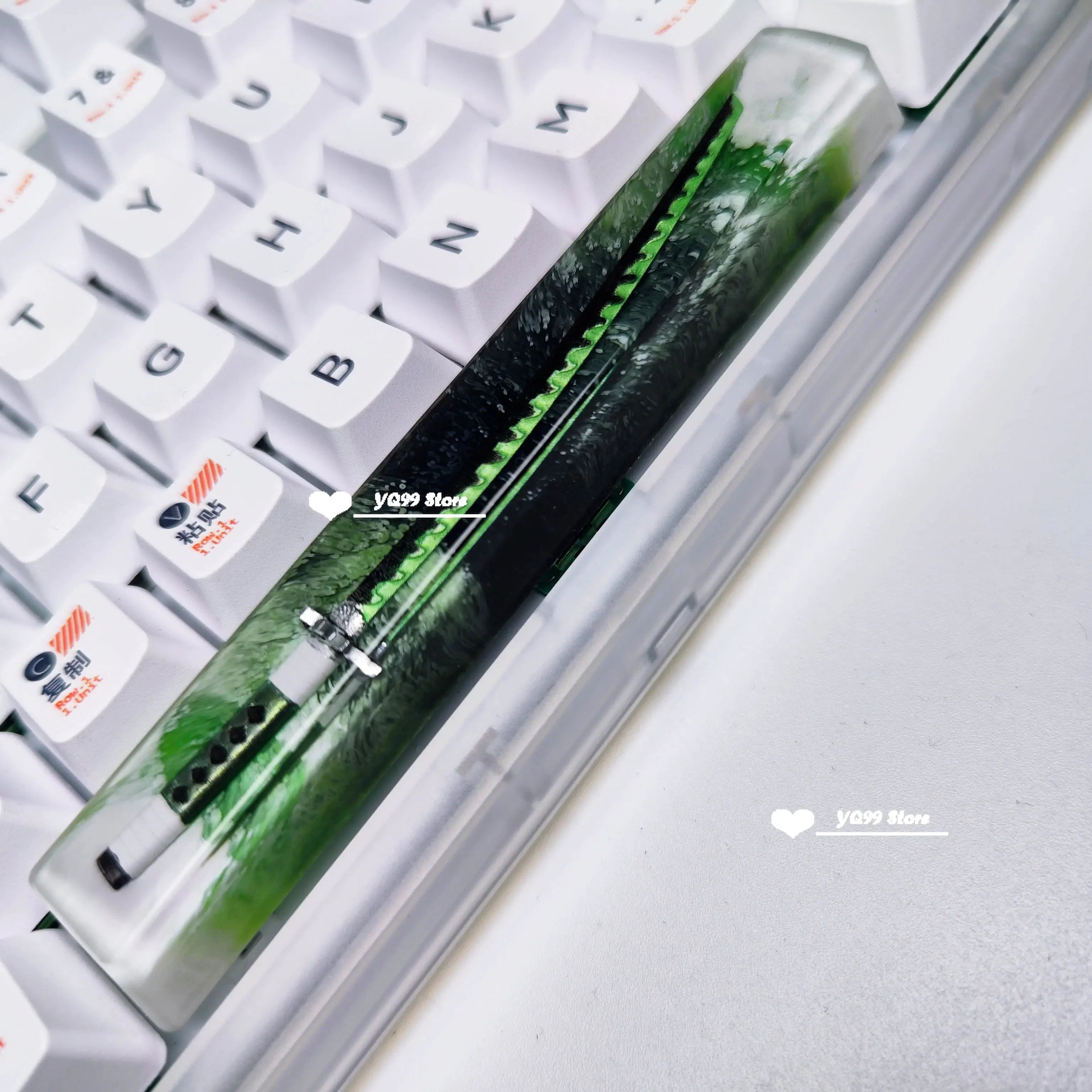 Custom Resina Keycap para Teclado Gaming Mecânico Artisan Barra de Espaço Cherry mx Switch Anime Japão Faça Você Mesmo 6.25u 1pc - Imagem 5