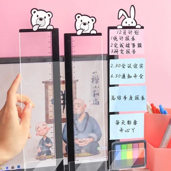 Memo Board Acrylic Sticky Note Holder Clear Message Board Reminder For Computer Monitors Screen Office Desk Accessories 1