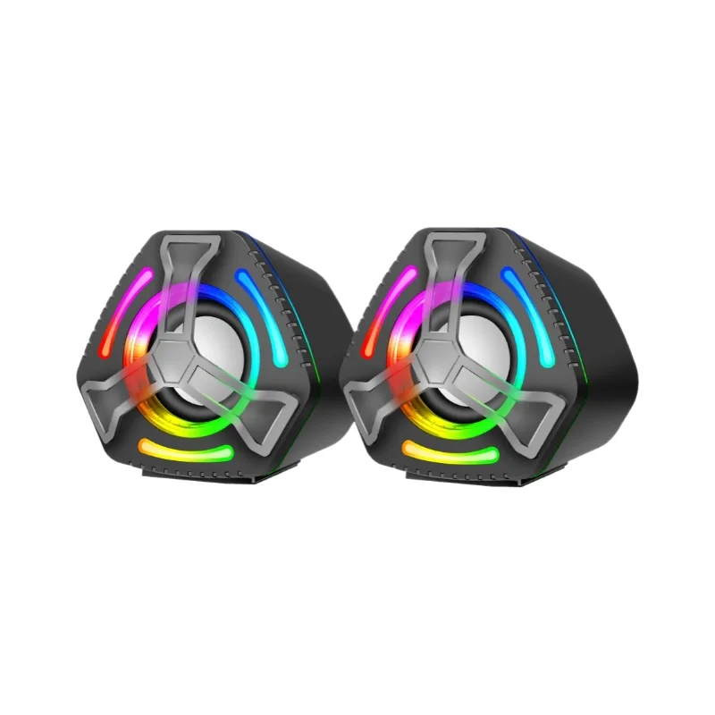 전문 휴대용 미니 게임 스피커 2.0 채널 USB 유선 홈 오디오 사운드 3.5mm AUX 통신 컴퓨터