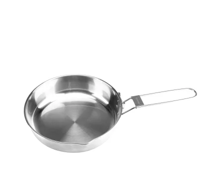 Fire Maple 304 Stainless Steel Foldable Frying Pan with Tri-ply Construction Base Antarcti 8 Inch Frypan for Outdoor Camping