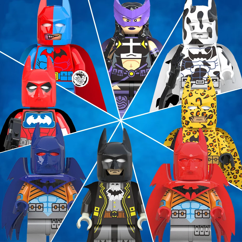America Movie Mini Action Figure Doll Two-sided Evening Dress Children's Assembled Building Block Dolls Table Toys Kids Gift