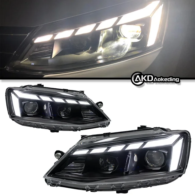LED Headlights For Jetta MK6 MK7 A5 Style 2011-2018 Front Head Lights Replacement DRL Daytime light Projector Facelift