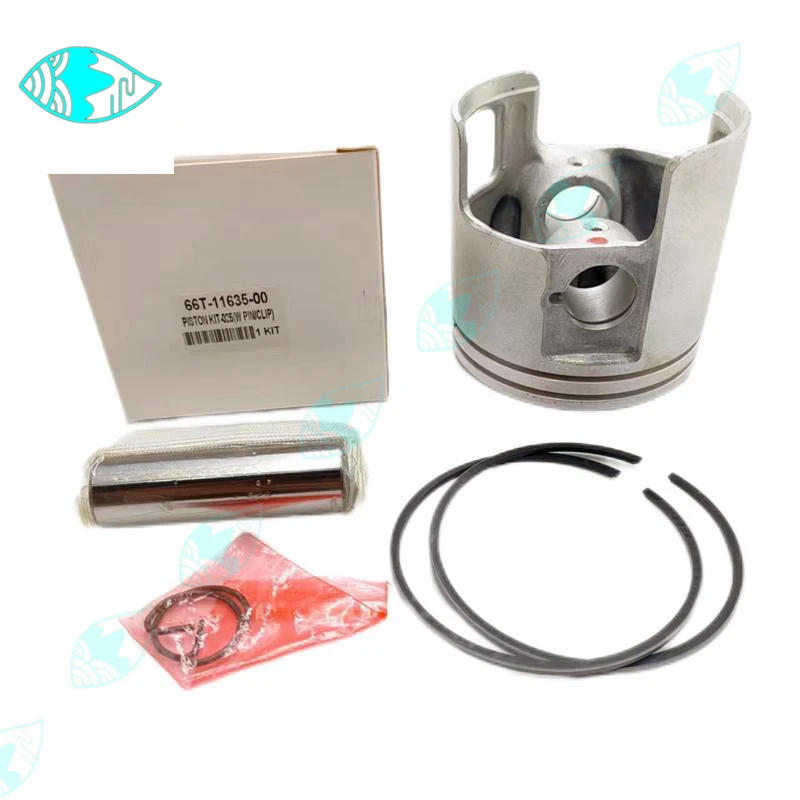 For Yamaha Outbaord Motor 2T 40HP 80.25mm 66T-11635 Ring 66T-11604-00 66T-11635-00 Piston kit (0.25Mm O/s) +0.25MM