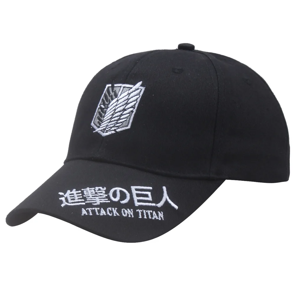 

Anime Attack On Titan Cosplay Hat Shingeki No Kyojin Wings Of Liberty Embroidered Baseball Cap Sun Hat Cap Duck Tongue
